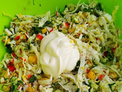 dress with mayonnaise