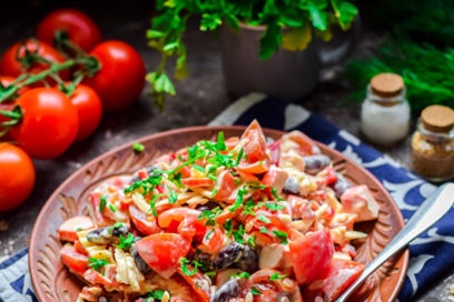 salad with crab sticks and beans