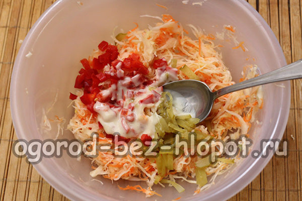 pepper, cucumber, mayonnaise