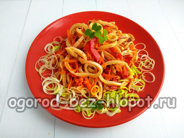 garnish with leek