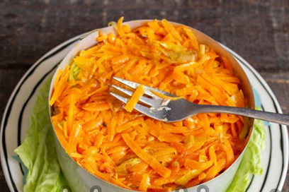 layer of carrots