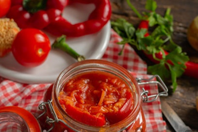 pepper with vegetable filling in Bulgarian