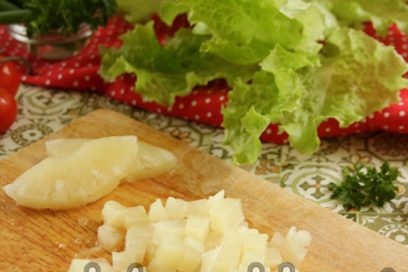 chopped pineapples