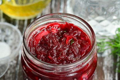 beetroot caviar in a jar