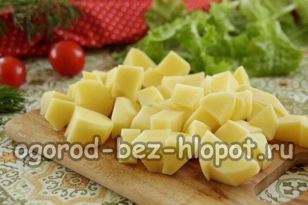 chopped potatoes