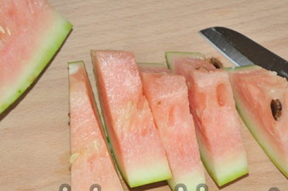 chop watermelon