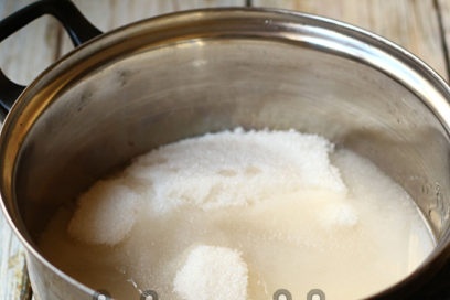 sugar and water