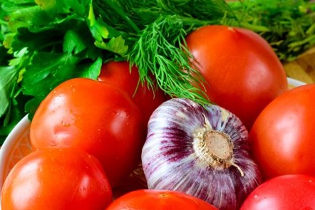 ingredients for lightly salted tomatoes