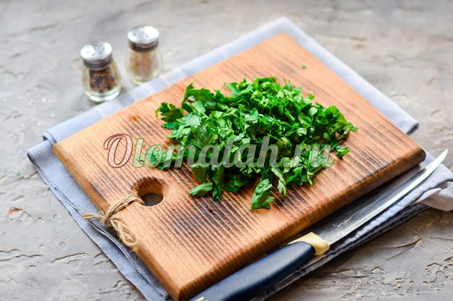 Sliced greens