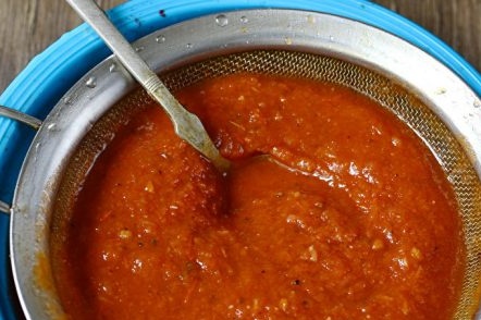 rubbing through a sieve
