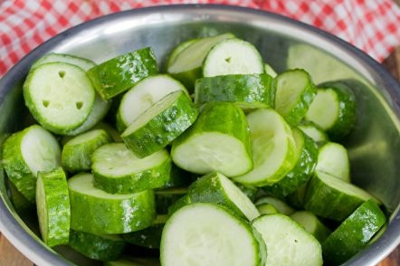 Cucumbers in a bowl