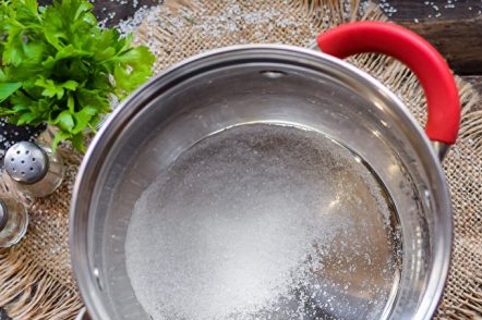 Water in the pan