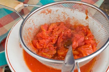 Wipe through a sieve