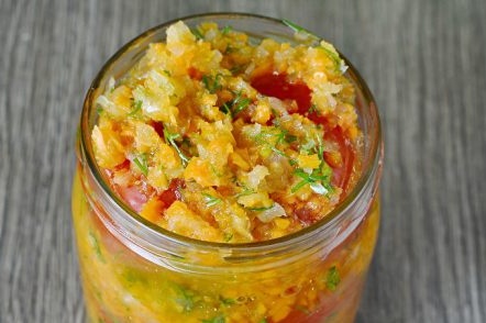 tomatoes with dressing