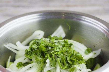 Chop greens