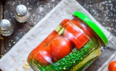 Assorted cucumbers and tomatoes