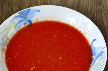 Grind tomatoes
