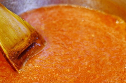ready ketchup in the pan