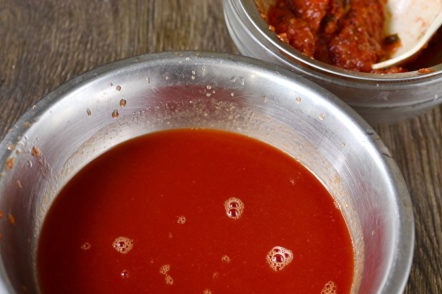 strain the ketchup