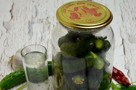 cucumbers and spices in the bank