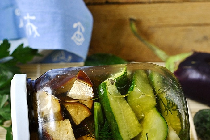 eggplant cucumbers