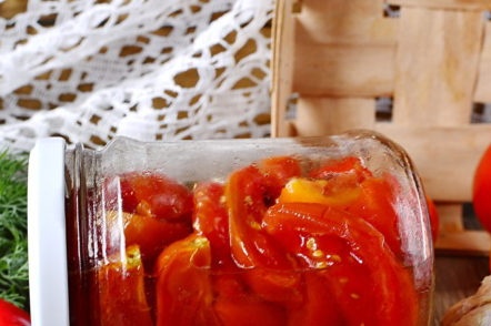 jar of tomatoes for the winter