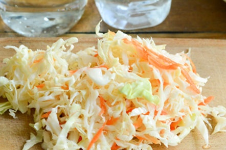 chop cabbage