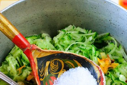 salt the vegetables