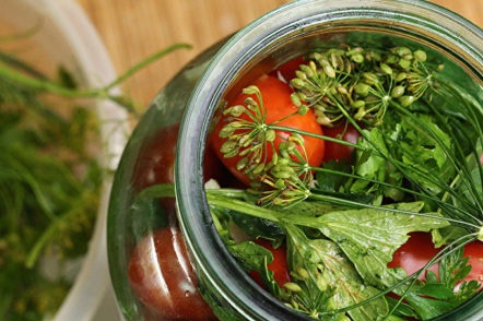put greens on top