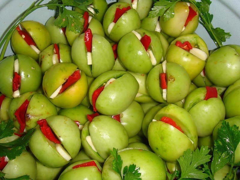 punjene zelene rajčice