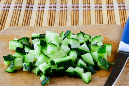 we cut cucumbers