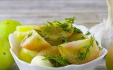 Salted green tomatoes