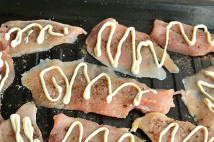 repulsed meat with mayonnaise