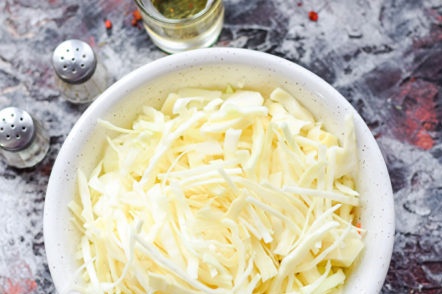 shredded cabbage