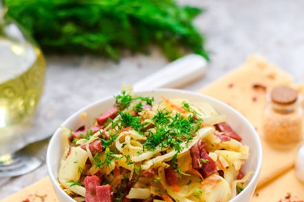 cabbage with sausage