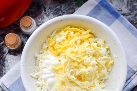 add egg and garlic