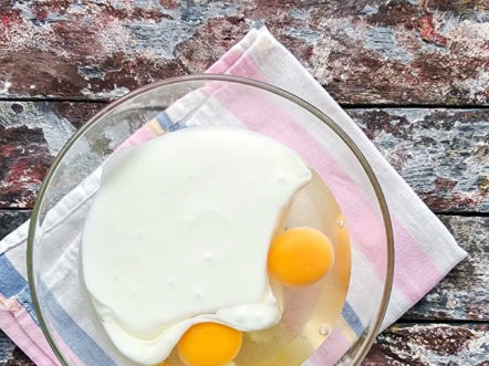 kefir and eggs