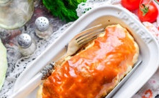 a pie with cabbage