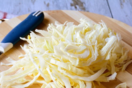 chop cabbage