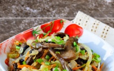 cabbage with mushrooms