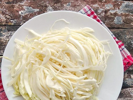 shred cabbage