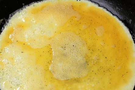 pour the dough into the pan