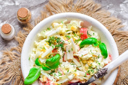 salad with crab sticks