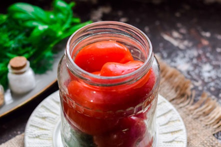 tomatoes in a jar